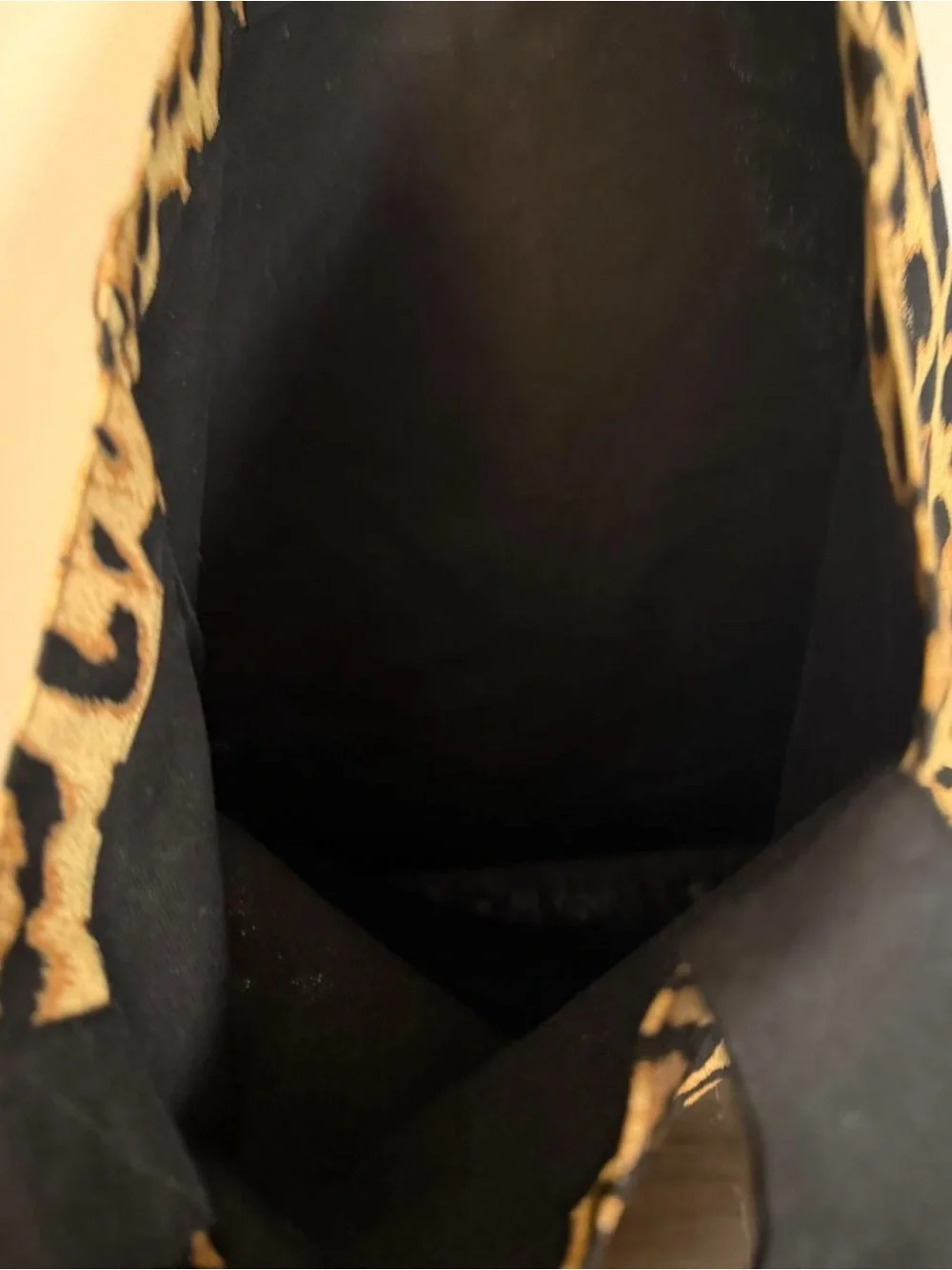 Saint Laurent Leopard-Print Canvas Tote in Brown & Black